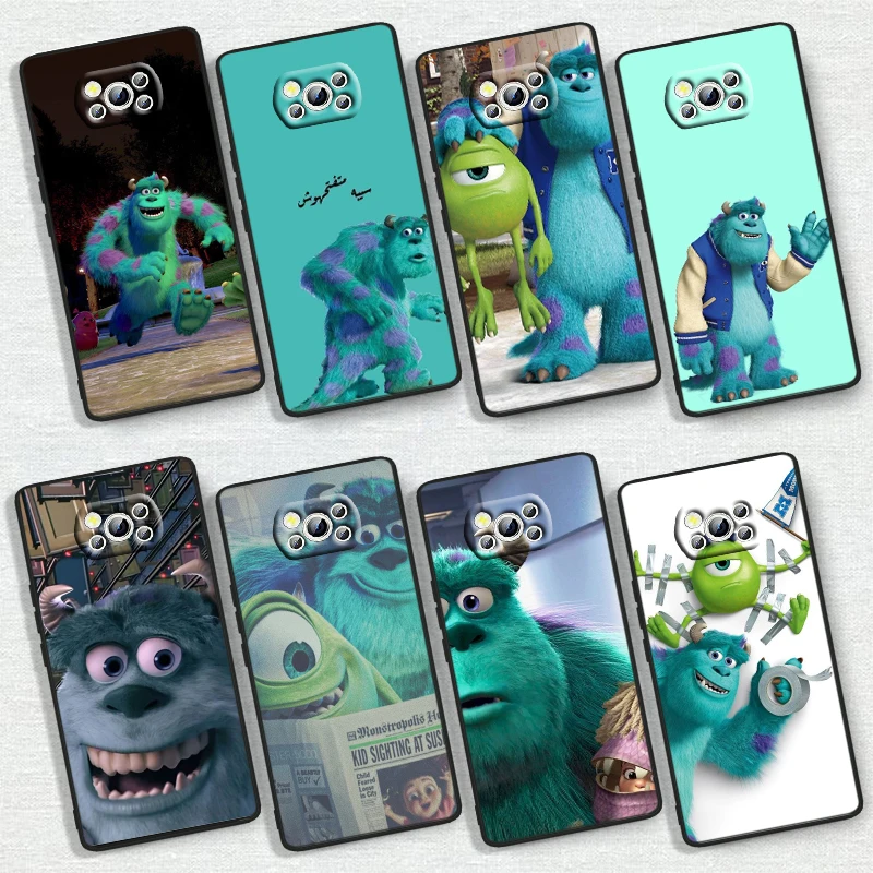 Monsters Inc-funda de teléfono suave para Xiaomi Poco X6, X5, X4, X3, F4, F3, NFC, M6, M4, GT S Pro, 4G, 5G, C65, color negro
