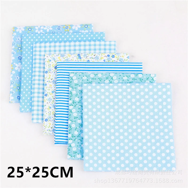 (7PCS) Patchwork Cloth Group Mosaic Cloth Small Floral Handmade DIY Cotton Wholesale Small Cloth Head Cloth