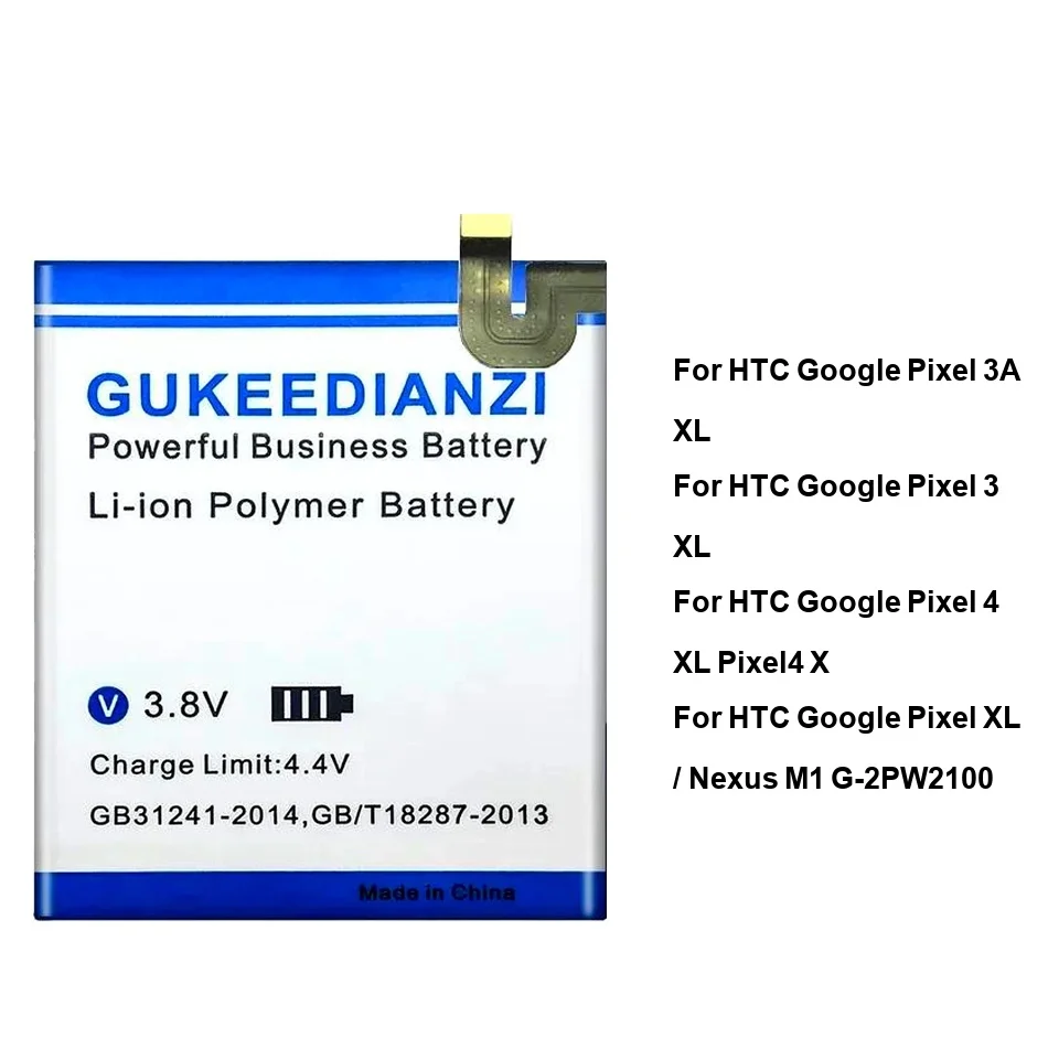 Batería de teléfono móvil de carga rápida G013C-B G020A-B G020J-B 4100-4900mAh para HTC Google Pixel 3A 3XL 3 4 XL 3XL Nexus X