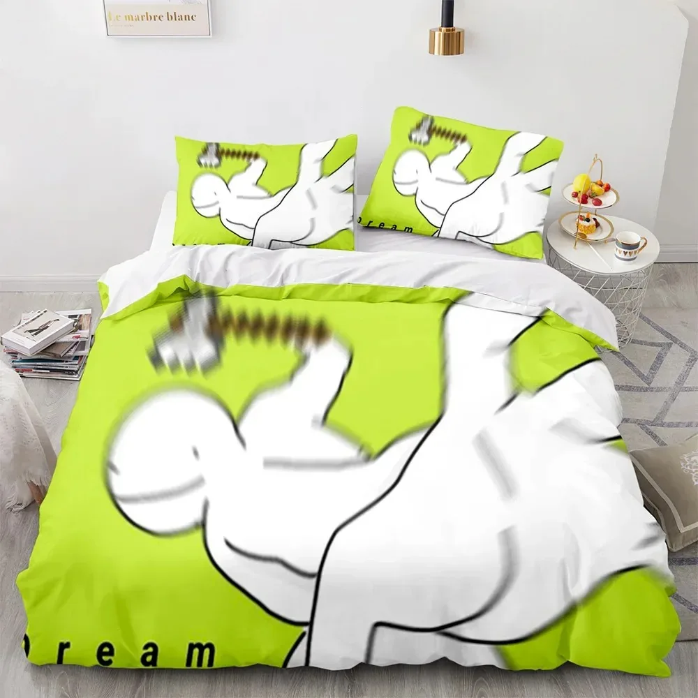 GeorgeNotFound Merch Ranboo Dream Bedding Set Boys Girls Twin Queen Size Duvet Cover Pillowcase Bed Kids Adult Customizable