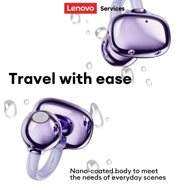 Choice Lenovo RS102 OWS Bluetooth V6.0 Headphones Immersive Surround Sound Wireless Headset HD Voice Noise Reduction Earphones image 3