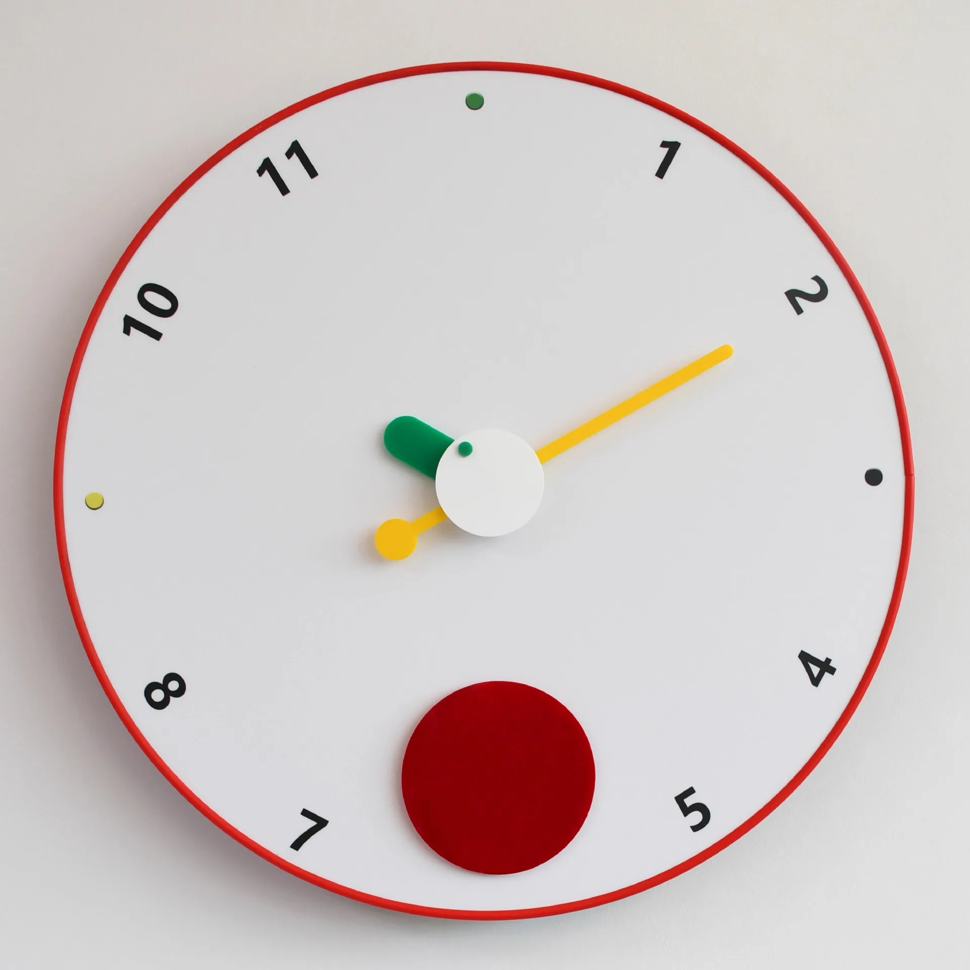 No drill hanging silent acrylic glass, minimalist living room clock for bedroom office gallery walls