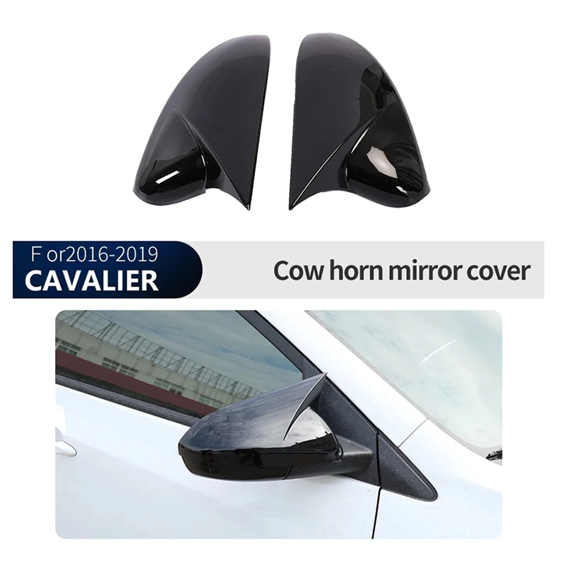 For Chevrolet Cavalier Onix 2019-2021 Glossy Black Car Side Rearview Mirror Cover Trim Accessories