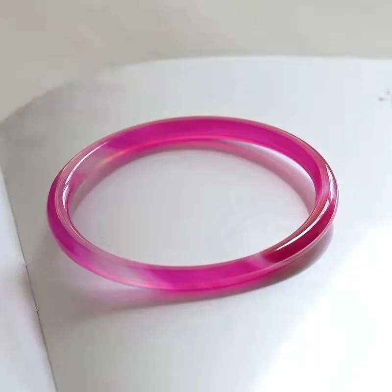 

Natural Round Pink Purple Bracelet, Classic Fashion Girl Model