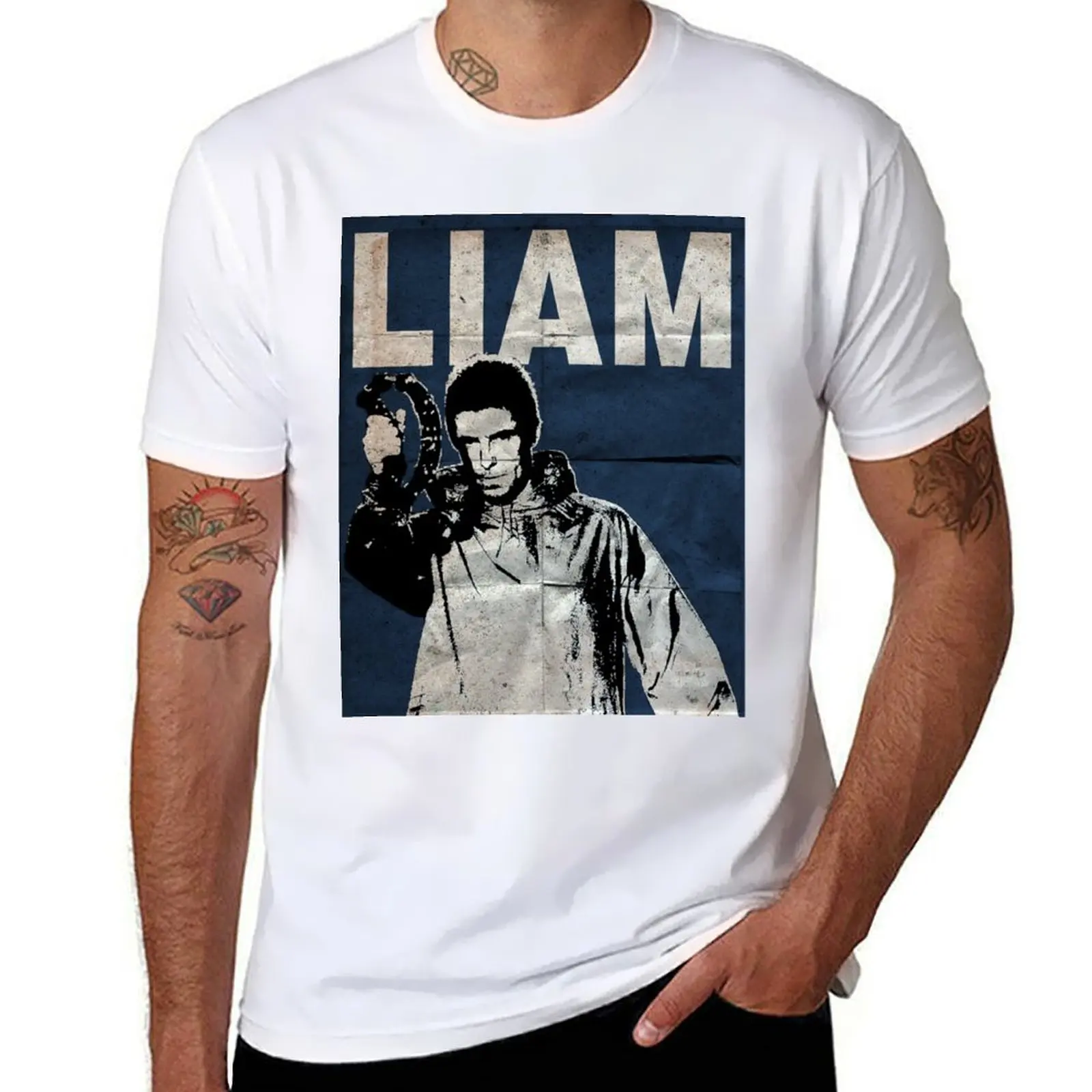 

art gallagher liam Vintage T-Shirt Regular Fit Plain Tee Shirt