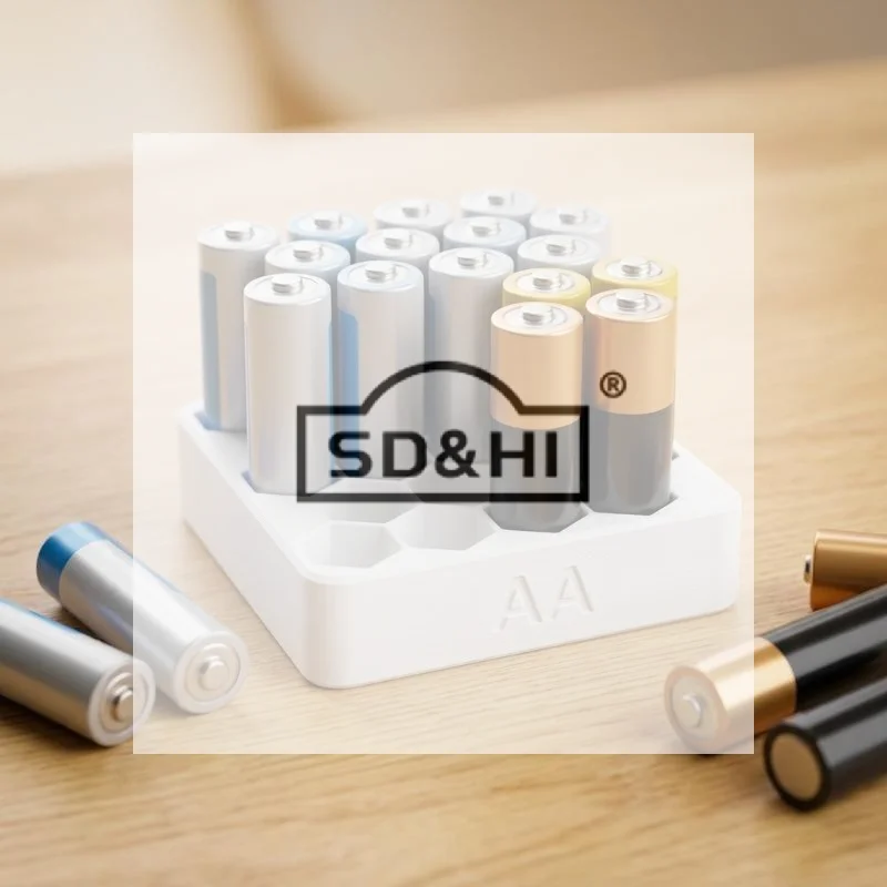 27 Slots AA AAA Battery Storage Box Honeycomb Battery Organizer Case Portable Dustproof Container With Protective Lid