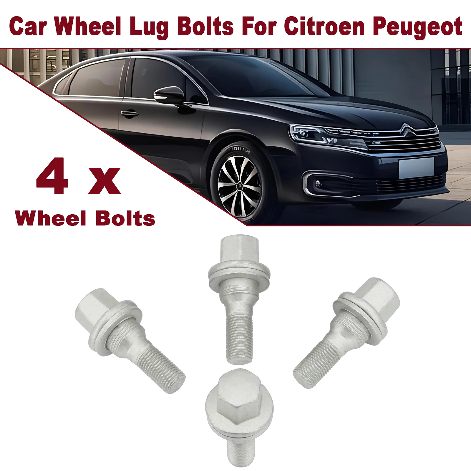 Car Wheel Nuts Bolts Tire Screw 540567 For Peugeot 206 207 307 308 407 508 3008 Citroen C2 C3 C4 C5 C6 Wheel Hub Screw Flat Seat