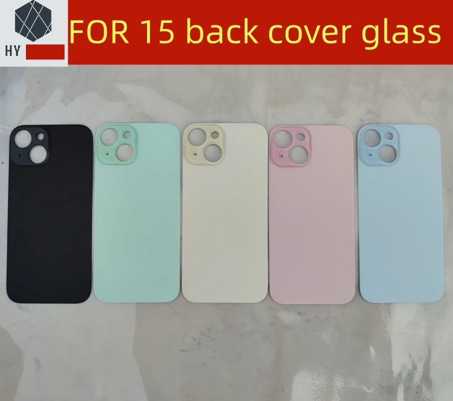 back cover glass For Iphone 15 Plus 15 Big Hole Back Battery Cover Rear Panel Housing Case Repair Parts