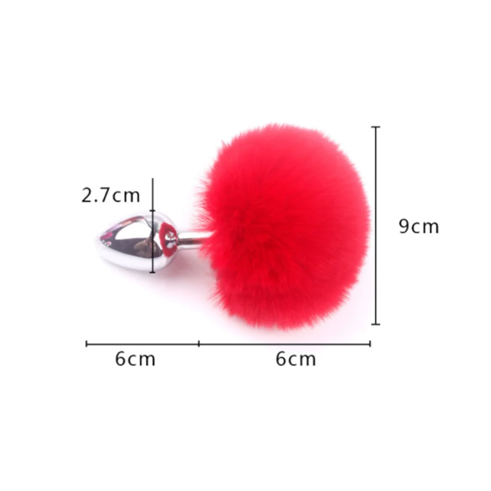 Kawaii Bunny Buttplug Tail With Rabbit Plush Ear Metal Anal Plug Anus Sex Toys for Women Gay Adult Games Lover Christmas Gifts