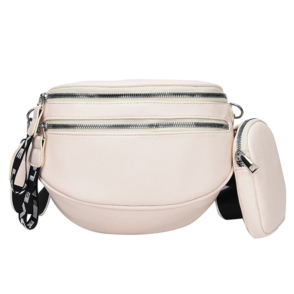 Bolso de hombro multibolsillo para mujer, bolsa de mensajero informal de cuero PU para mujer, Mini monedero, suave, portátil, ajustable, Compras para niñas