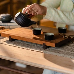 Japanese Style Wooden Tray Gongfu Tea Tray Tea Ceremony Accessories Restaurant Coffee Storage Tray