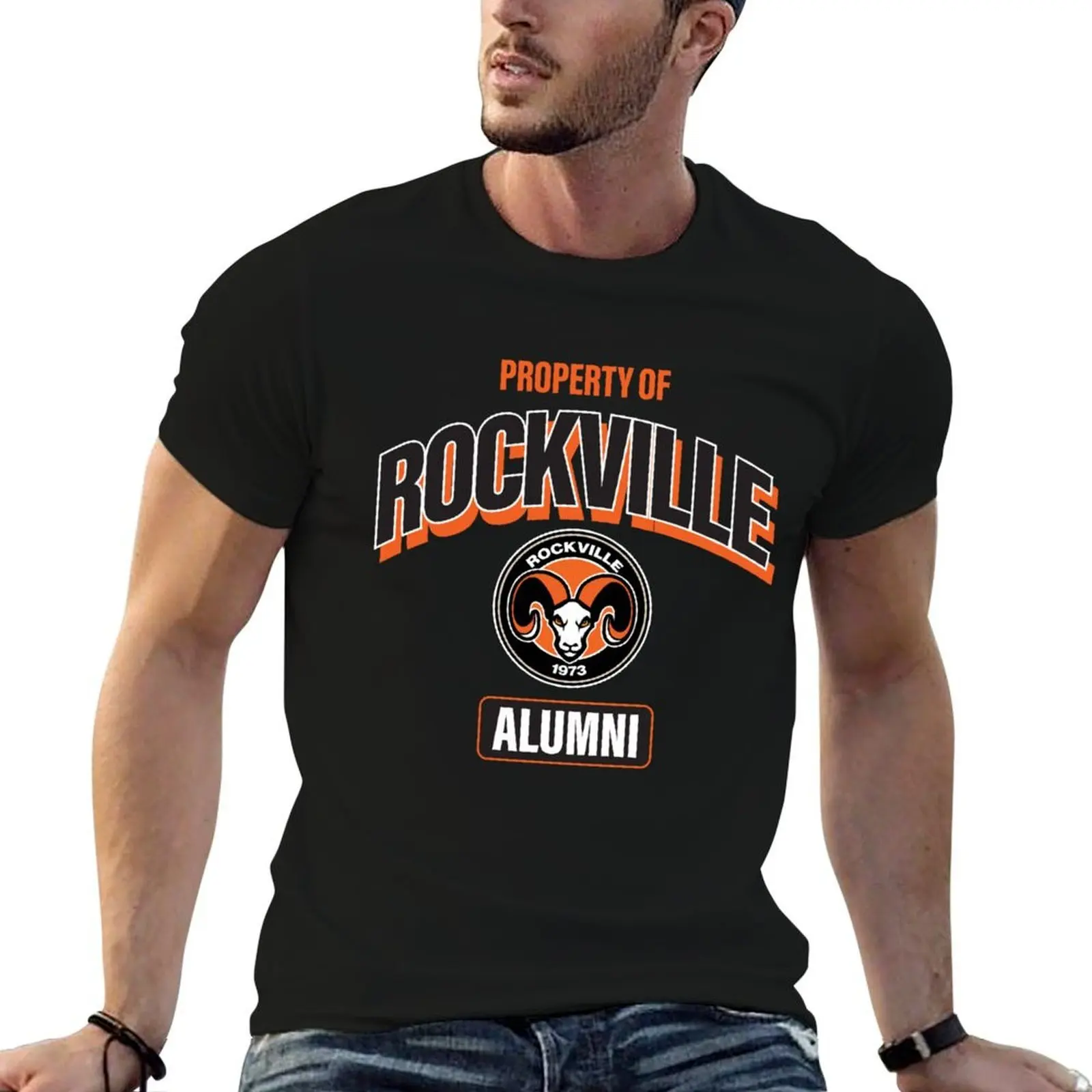 Property of Rockville Alumni T-Shirt hippie clothes oversizeds slim fit t shirts for men