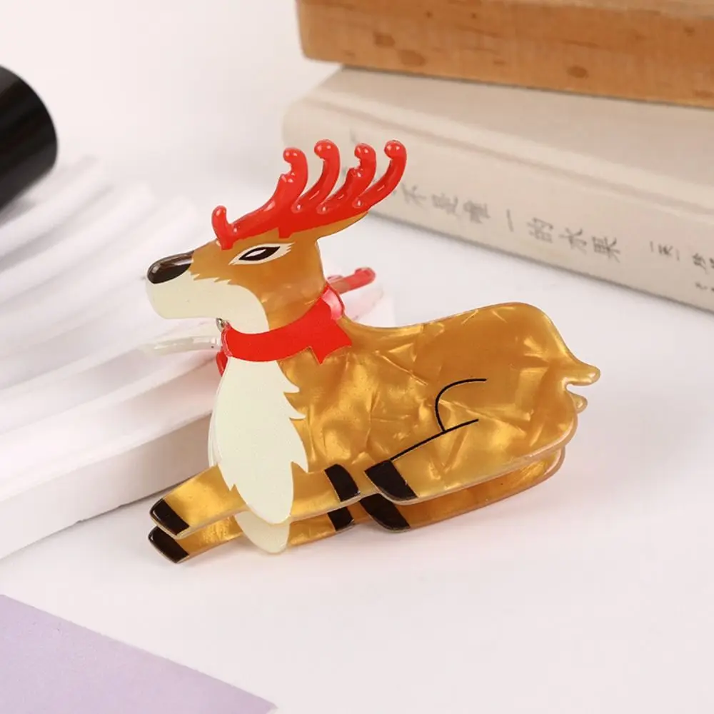 Christmas Hat Hair Clip Animal Dog Hair Claw Cartoon Puppy Cat Hair Clip Grab Clip Festival Headdress Christmas Elk Shark Clip