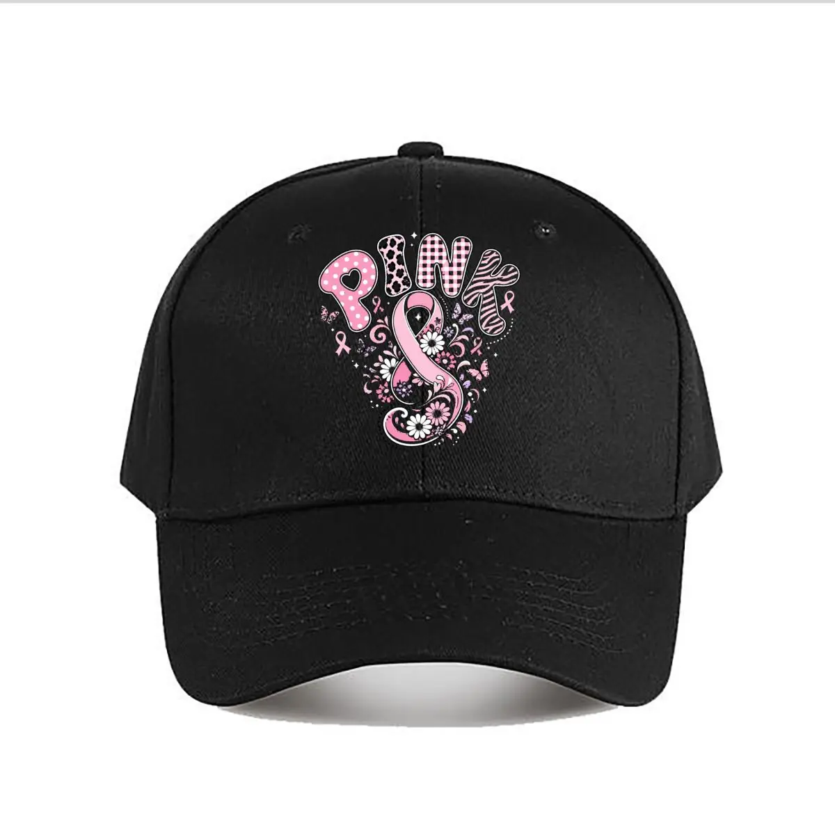 Casquette de baseball Hope Bloom avec inscription en ruban rose, casquette de sport de plein air à la mode, chapeau de soleil pour hommes et femmes