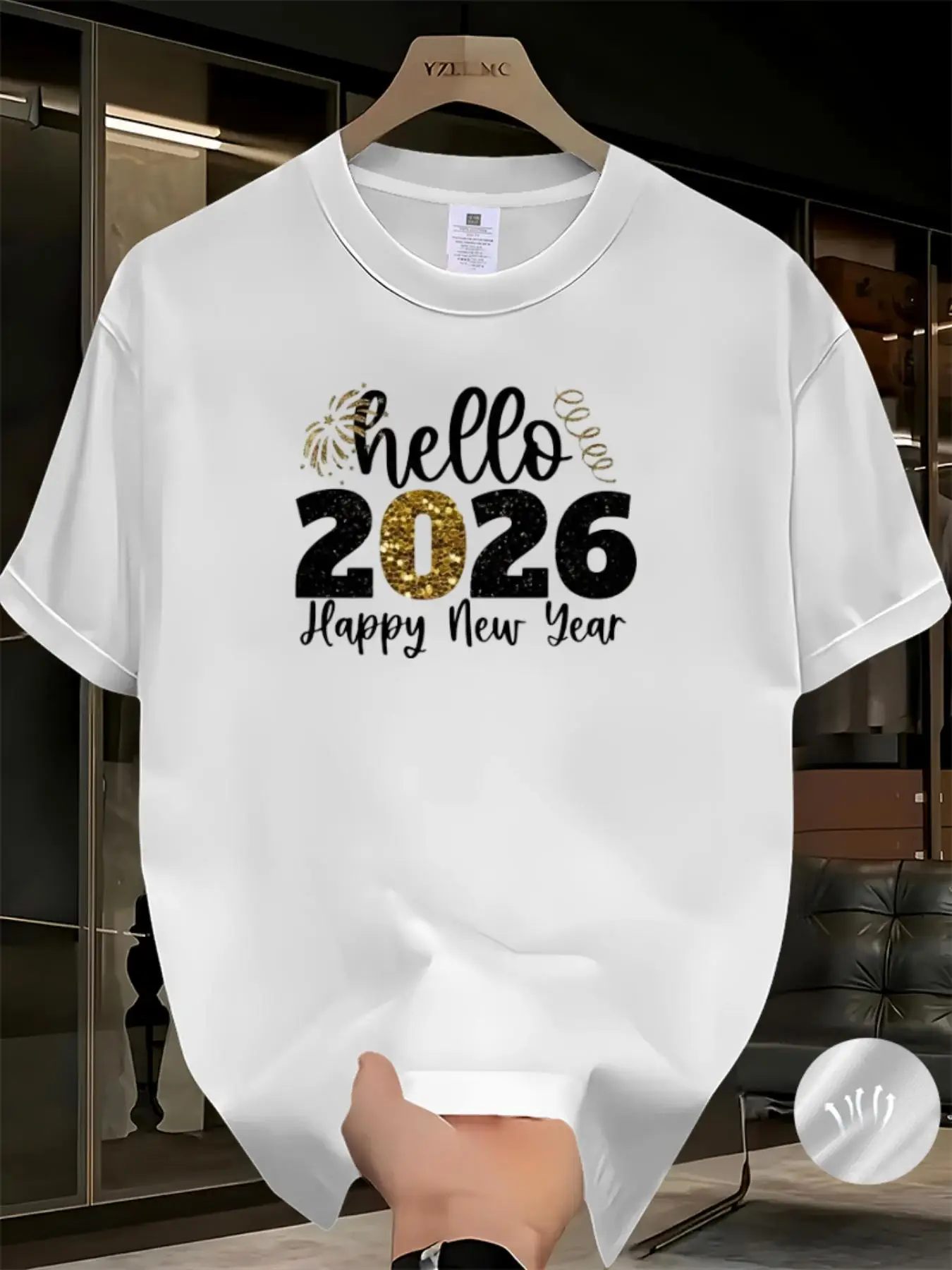 

Men's Round Neck Print T-Shirt Casual Summer Tee Shirt for Male Unisex Streetwear Tops 2026 Graphic Pullovers