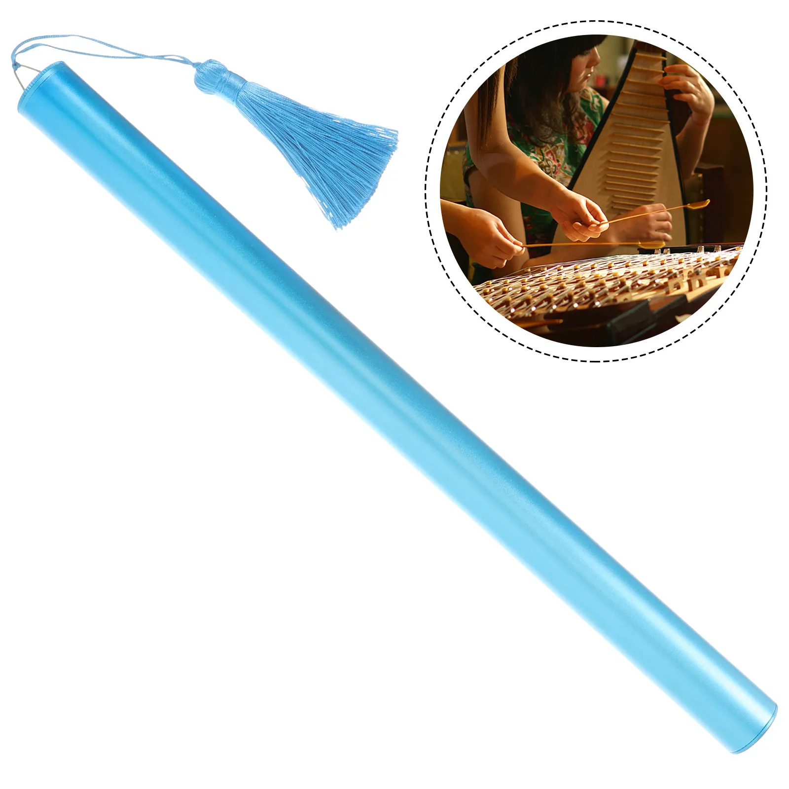 

Тубус для хранения дульцимера из алюминиевого сплава для профессионального портативного инструмента Янцин, с гладкой текстурой, поворотной крышкой, надежный