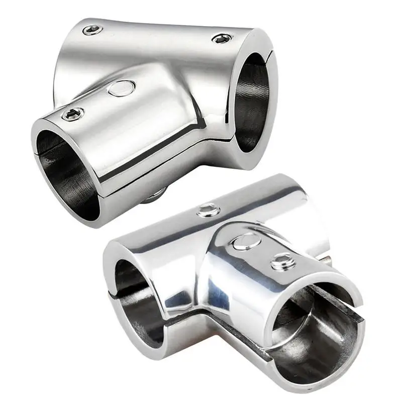 Marine Hardware For Boats Stainless Sl Marine Handrail Fittings 60/ 90 Degrees Easy To Install Marine Split Tube Oxidation