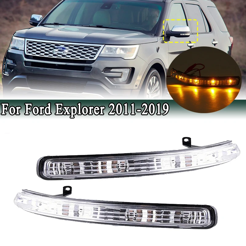 Side Mirror LED Turn Signal Light For Ford Explorer 2011-2019, Reversing Indicator Blinker Lamp BB5Z13B375A BB5Z13B374A OEM