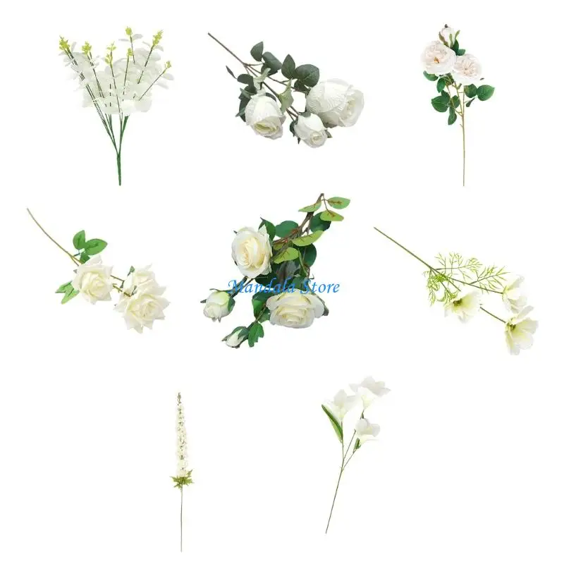 

U2JC Artificial Flower For Bridals Bouquets Wedding Reception Vase Floral Arrangement