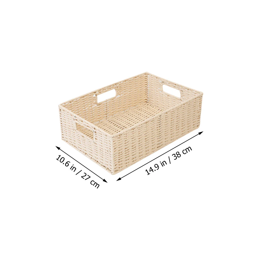 Mir de Rangement en Rotin pour Jouet Tissé au Design Simple, Conteneur pour Déterminer le Soleil