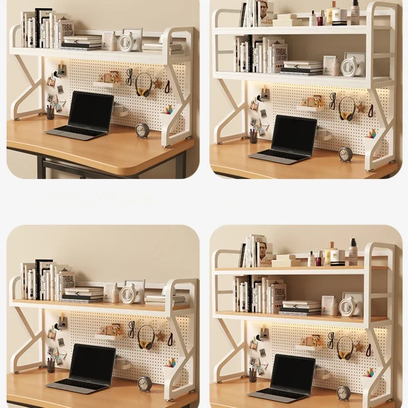 Multi-functional Bookcases Student Desk Storage Shelf Desktop Multi-layer Simple Bookshelf Iron Estanteria Home Furniture