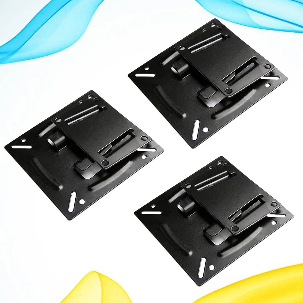 3Pcs Heavy Duty Steel TV Stand for 14-24 Inch LCD TV Height Adjustable Sturdy Metal Stand Holder for Home Office Hotel Store