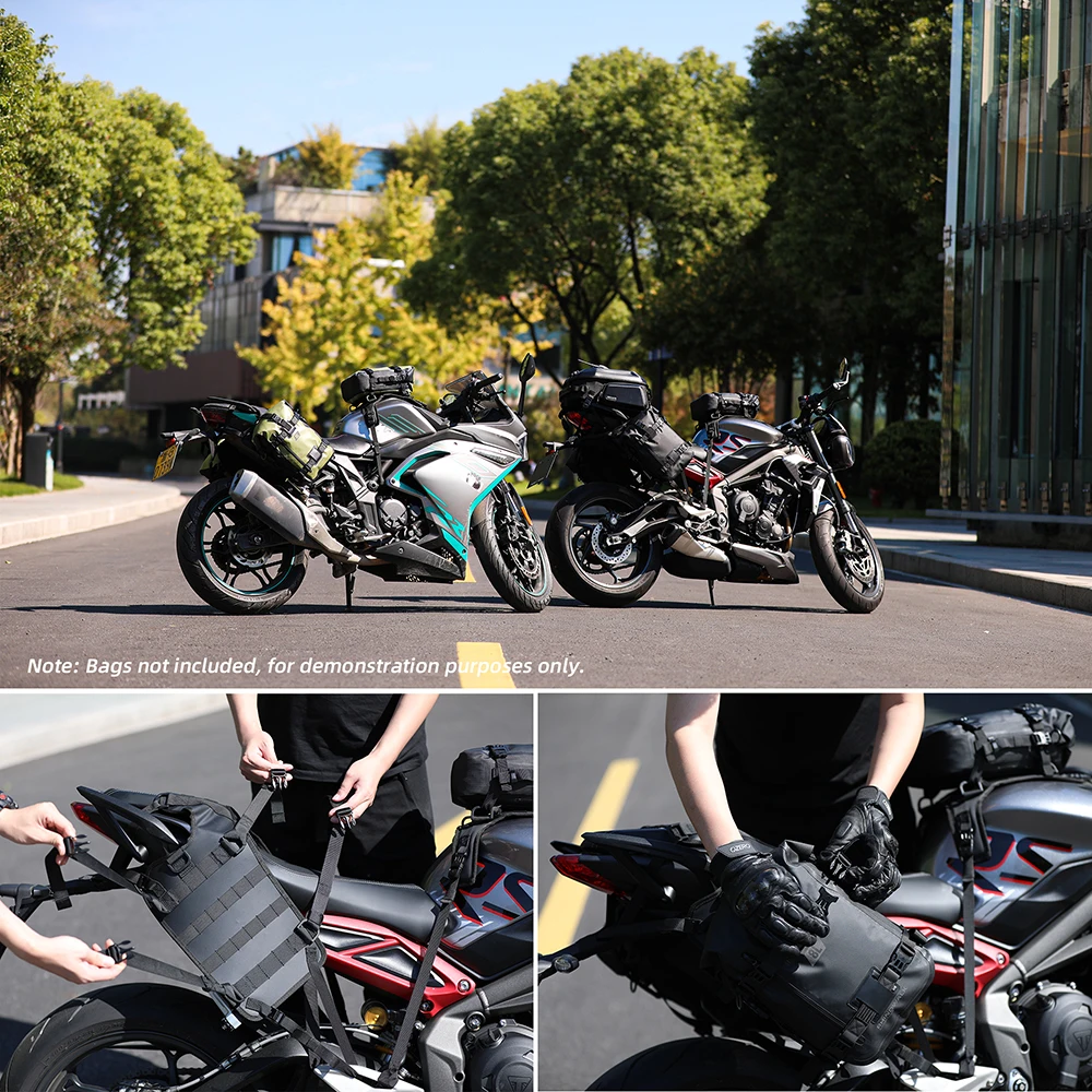 Rhinowalk Motorcycle Saddle Bag Waterproof Motorcycle Side Bag With Mounting Base Motorbike Luggage Removable Rear Seat Bag 2pcs