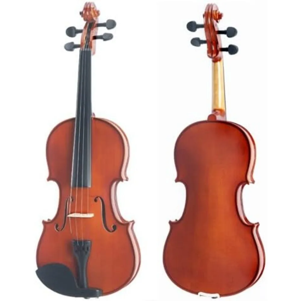 Viola, Hand Carved Solid Spruce Tabletop, 15 Inch MA250 Clear Varnish Solid Wood, with Case, Bow, Rosin, Bridge, and Strings