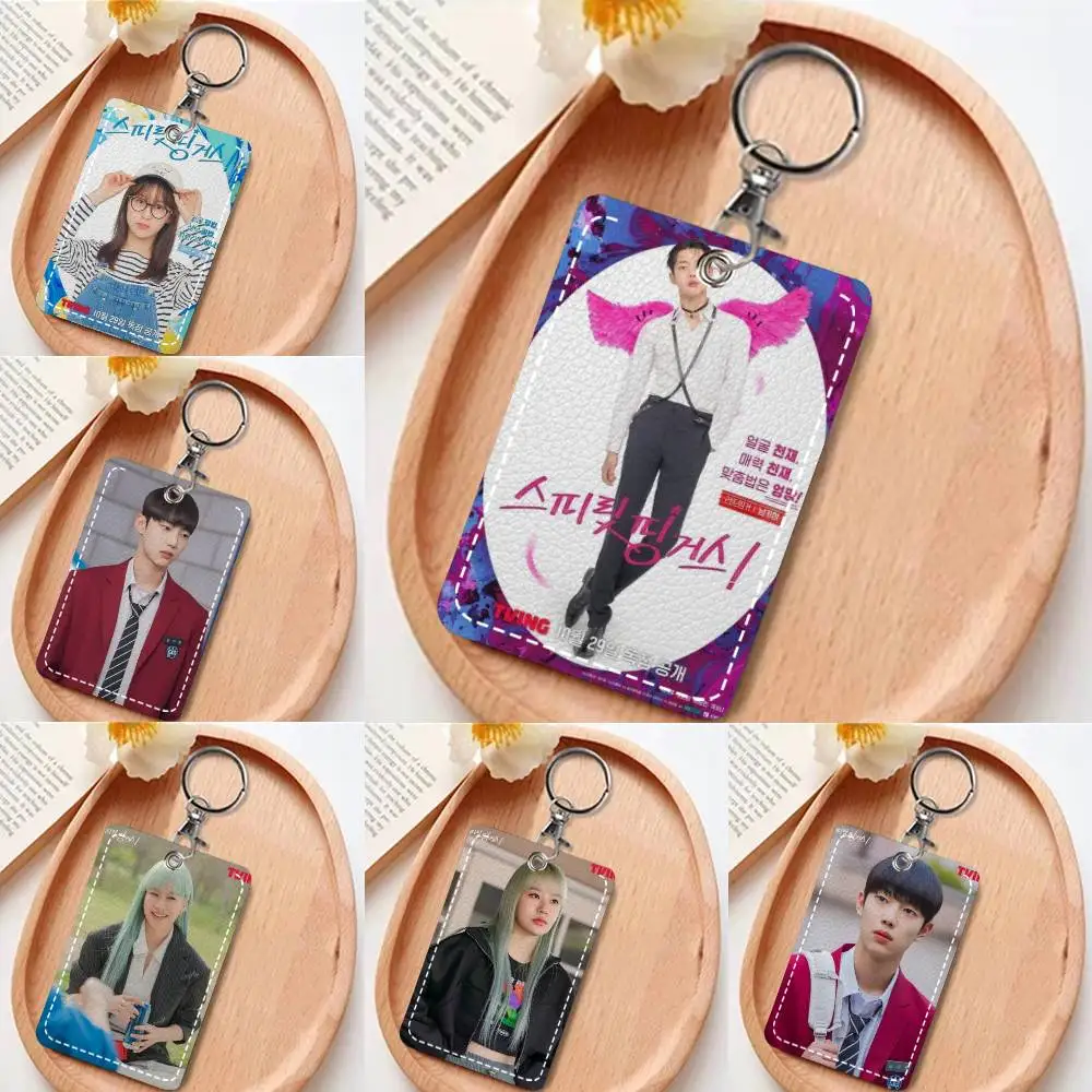 

Spirit Fingers Kdrama Card Case Keychain Access Card Bag Key Tag Ring Leather Card Holder Key Ring Access