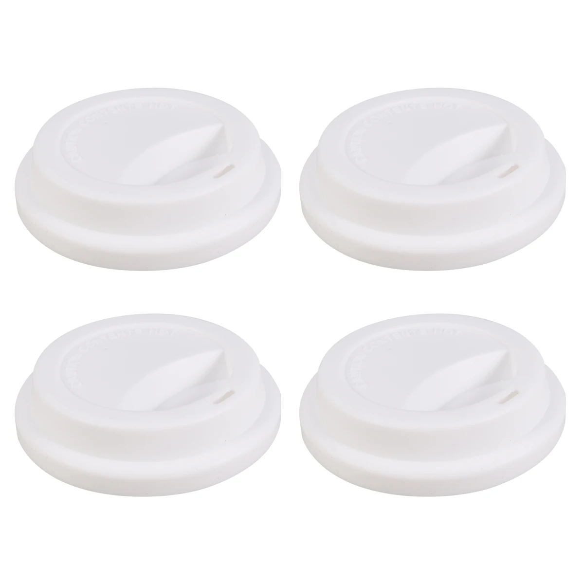 

4Pcs Coffee Cup Lids Silicone Drink Cover for Ceramics Water White Travel Dustproof Kitchen Bar Accessories