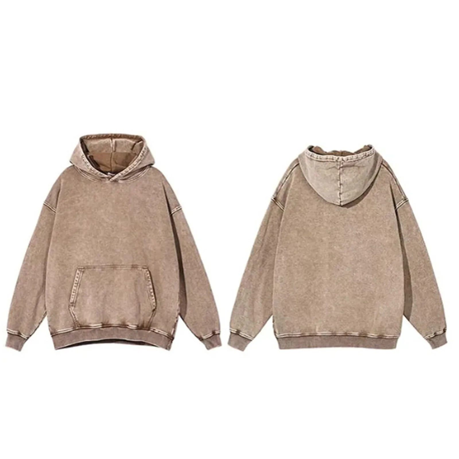 

Women Vintage Washed Distressed Hoodies Solid Color Grunge Oversized Hoodie Pocket Long Sleeve Retro Loose Sweatshirt For Women