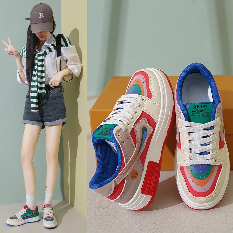 

Color-blocking patch sneakers, casual shoes, dad shoes for all seasons, YH8822