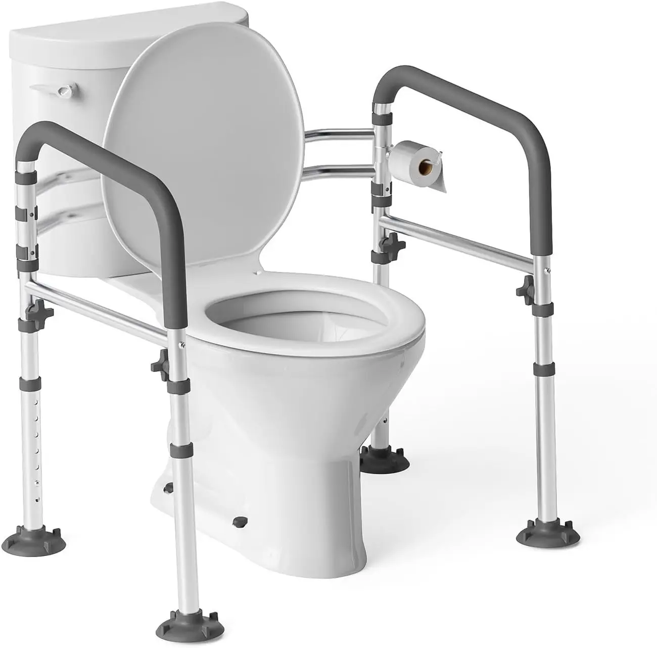 

Adjustable Toilet Safety Rail for Seniors, Pregnant & Disabled - Foldable, Non-Slip Support