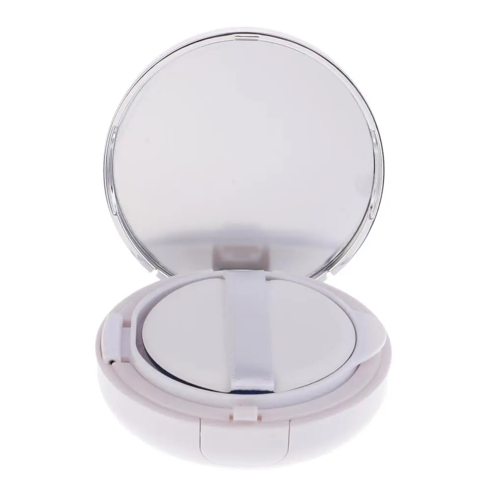 حاوية بودرة مكياج بلاستيكية محمولة، صندوق تخزين مستحضرات التجميل مع نفخة لمجموعة المكياج #1