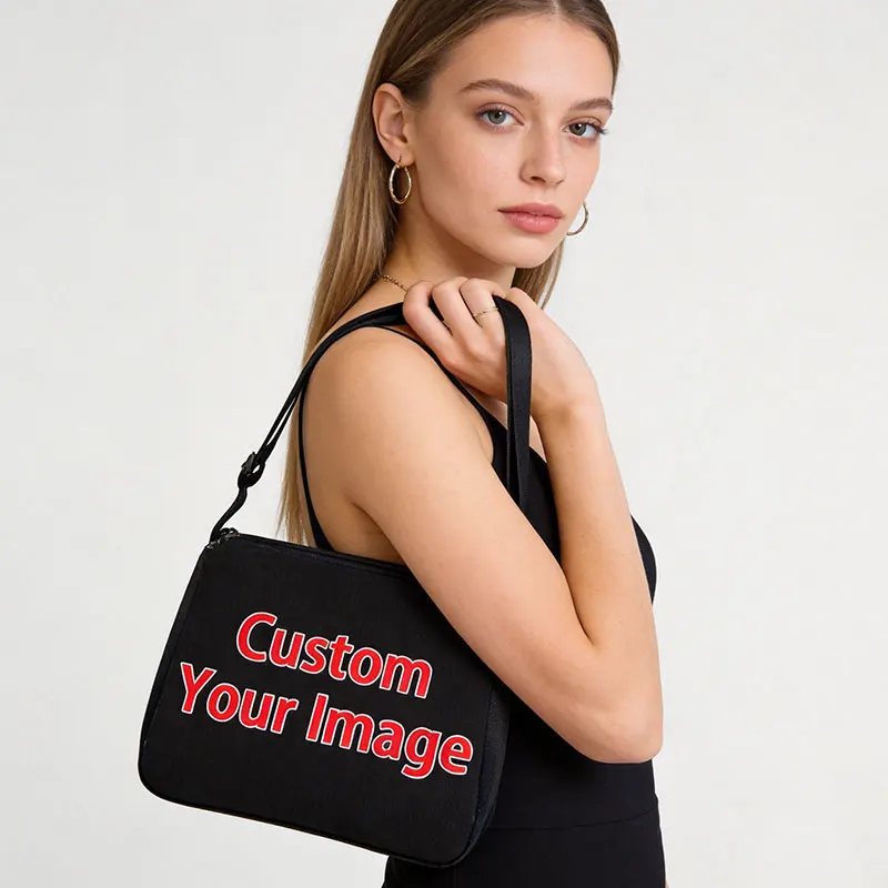 Customize Your Design The Photo Image Text Shoulder Bag Women Fashion Shopping Bags Ladies Handbag Wallet Phone Holder Gift