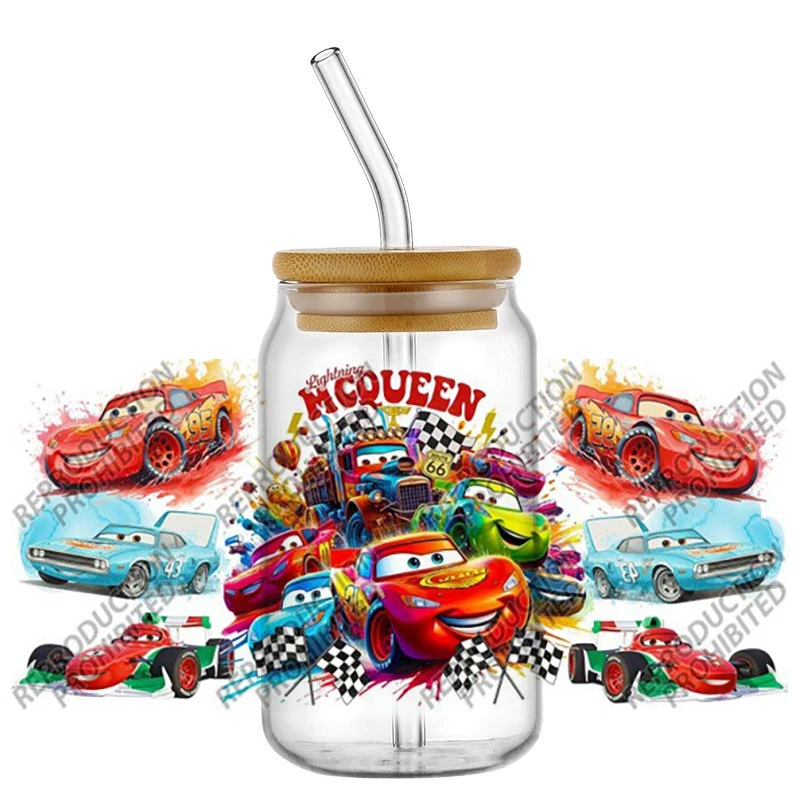 popular cars design UV DTF Sticker Decaks Party DIY Decals 3D transfers uvdtf tumbler seal stickers 16oz uv dtf cup wraps