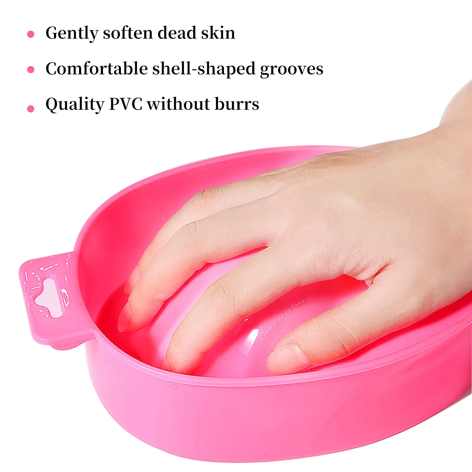 Nail Soak Hand Bowl com removedor, Dead Skin Care Tools, limpar as unhas, amolecer