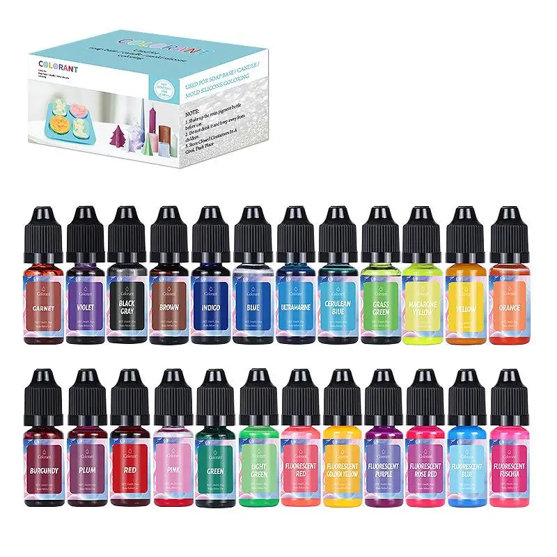 Kaars Kleurstof Kit Vloeibare Kleurstof Pigment Set DIY Kaarsen Maken Benodigdheden Aromatherapie Zeep Soja Wax Kleurstof Kaars Schimmel Kleuring