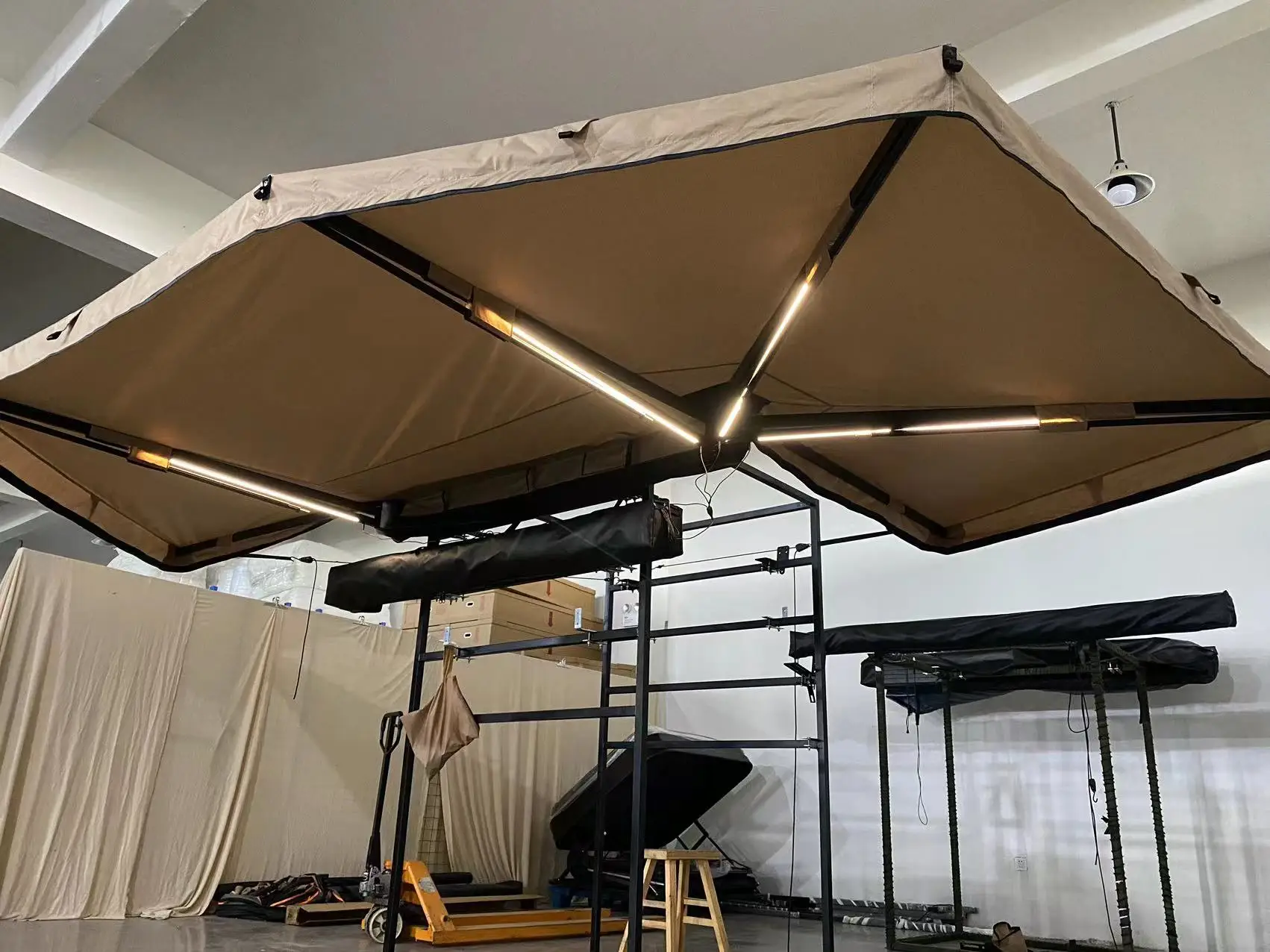 New Camping Folding Waterproof Car 270 Degree Awning LED Lights, Self-driving, Outdoor Camper Awnings, Car Tents,360 Awning