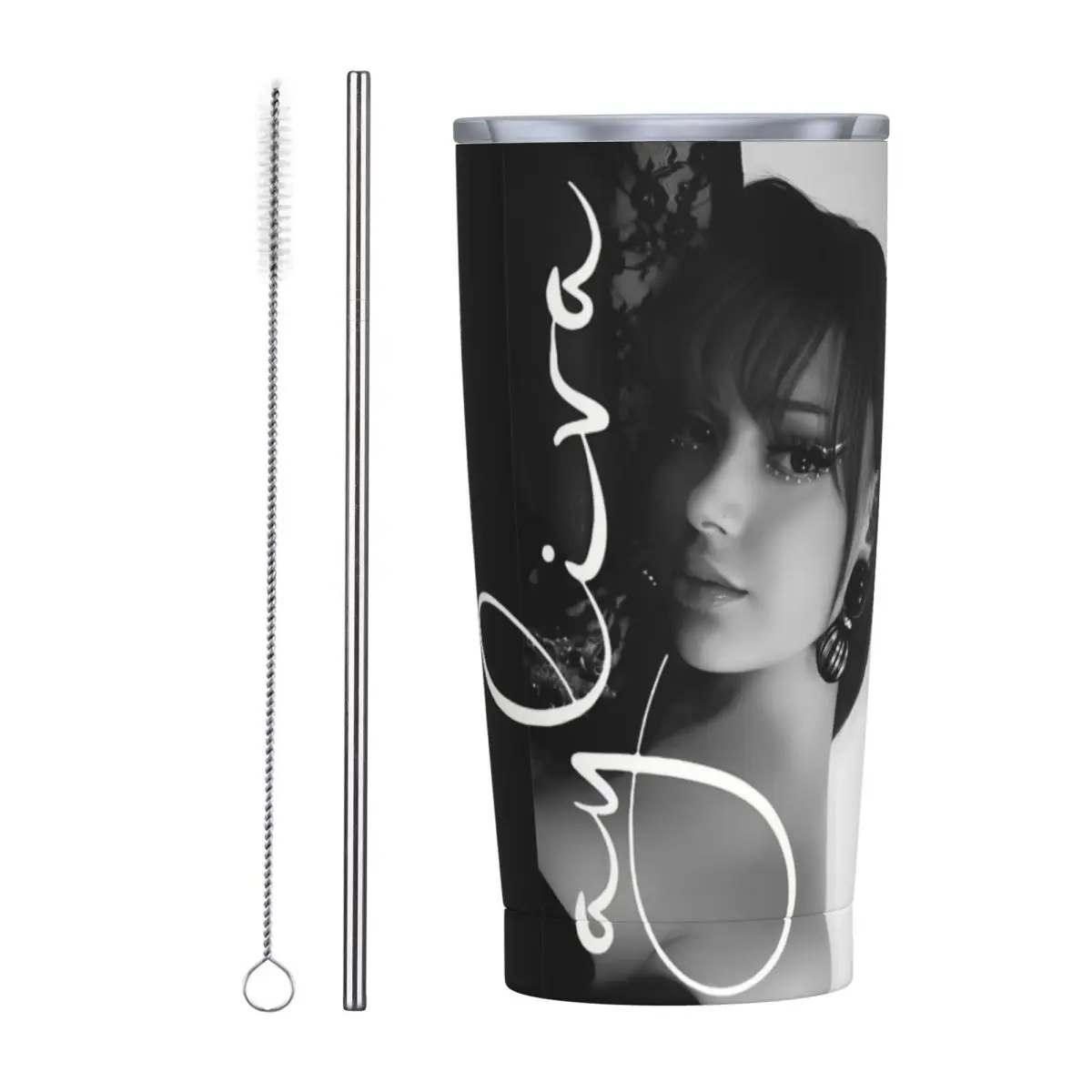 Ayliva Cool Singer Pop Music Tumbler Vacuum Insulated Liebe Tour 2024 Thermal Cup with Lid Straw Outdoor Mugs Water Bottle 20oz