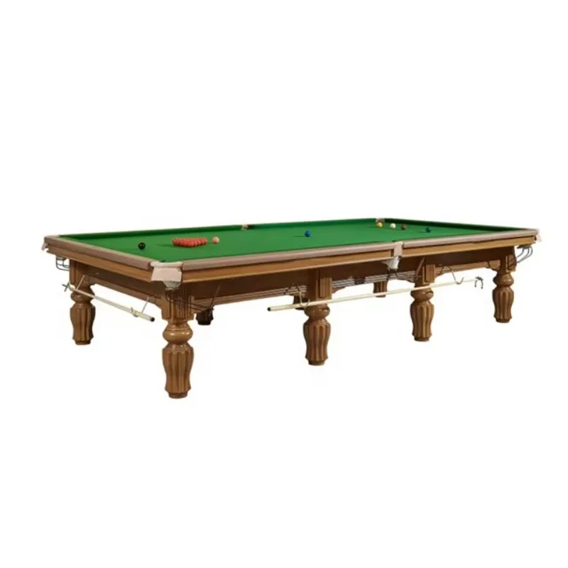 2026 Professional Steel Cushion Snooker Pool Table Solid Wood 12ft Snooker Table