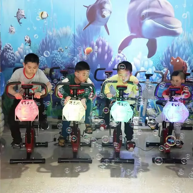 Dynamic Outdoor Bicycle Ride Game Bubble Machine for Arcade Entertainment Center Commercial Props Interactive Amusement