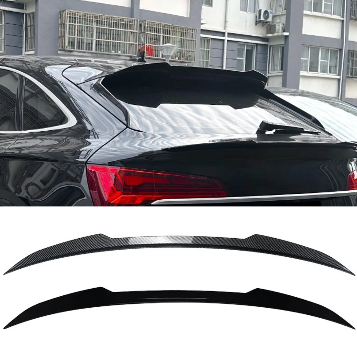 

Для Audi Q5 FY Sportback 2021+ внешние аксессуары, задний спойлер автомобиля, спойлер багажника, спойлер на крышу, комплект кузова