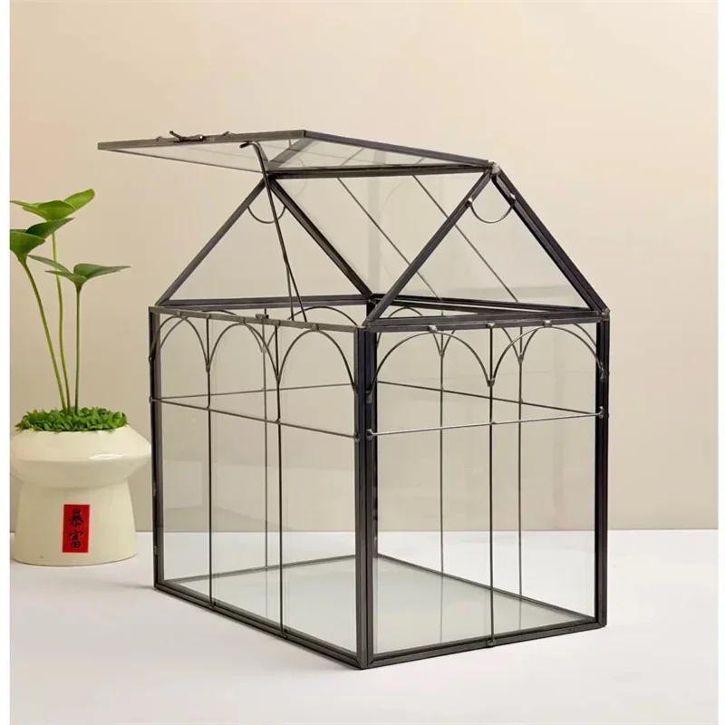 Micro Moss Rainforest Landscape Glass Terrarium Miniature Garden Moss Ecosystem Desktop Greenhouse Indoor Home Table Vase