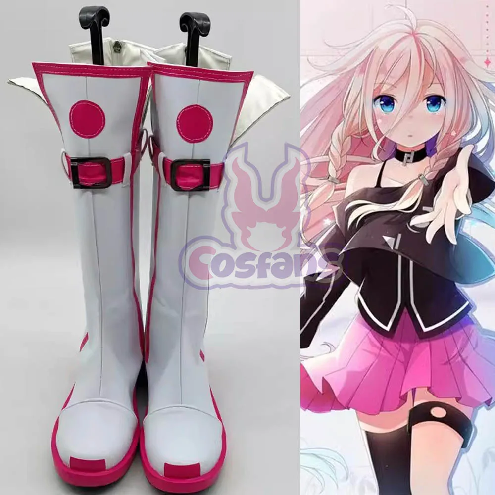 

Mikuuu IA Cosplay Shoes Long Straight Boots Pink Props Anime Role Play Performance Props Halloween Christmas Carnival Accessorie