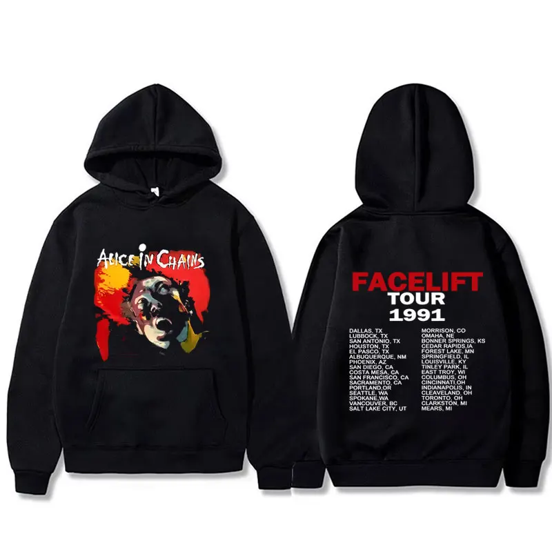 

Fashion Rock Band Alice in Chains Face Lift Tour 1991 Hoodie Men Women Casual Oversized Pullover Unisex Fleece Cotton Hoodies