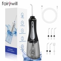 Oral Irrigator Fairywill Water Flosser 5 Modes Portable Dental Water Jet 350ML Water Tank Teeth Cleaner USB Charge Waterproof