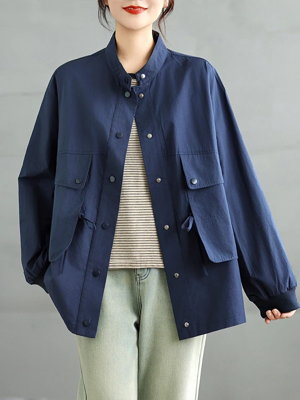 Abbigliamento da lavoro di marca retrò Jaet Primavera 2026 da donna Dimagrante Top allentato in cotone di bambù Lungo Sve Pendolarismo Sle Capispalla casual