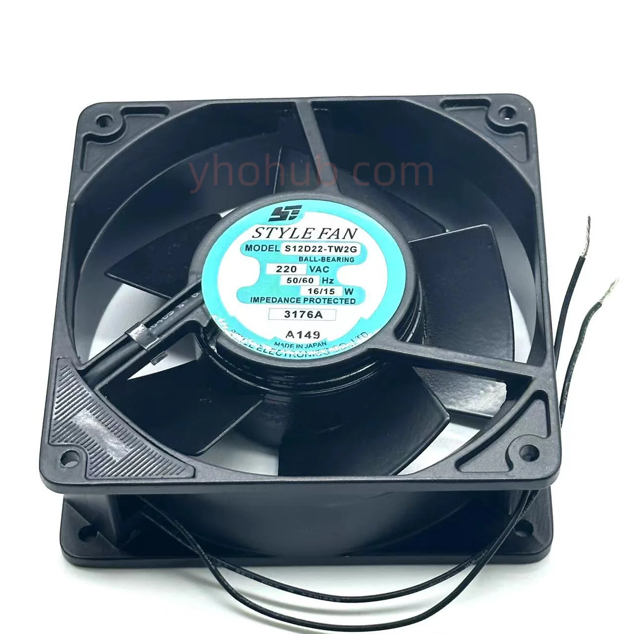 

STYLE FAN S12D22-TW2G AC 220V 16W 120x120x38mm Server Cooling Fan