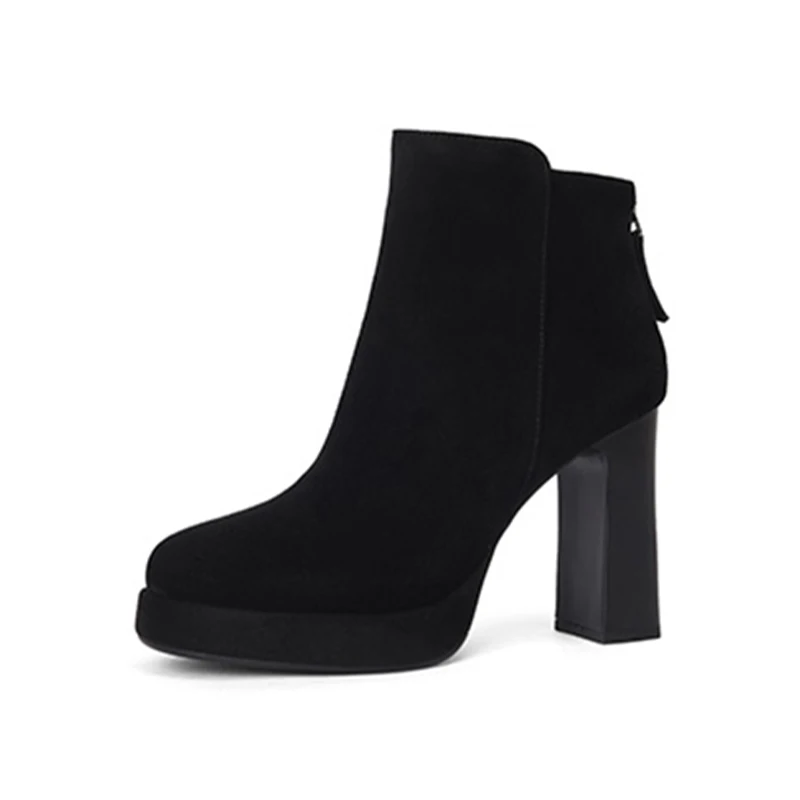 الكاحل المرأة أحذية عالية الكعب الجلد المدبوغ أحذية أنيقة مكتنزة أحذية الشتاء الفاخرة 2025 مصمم مضخات فستان أنيق تشيلسي الأحذية #6